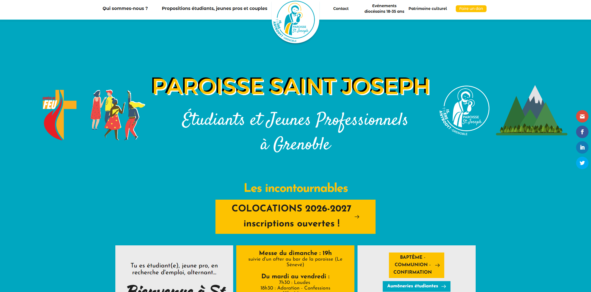 Aperçu du site Paroisse Saint Joseph